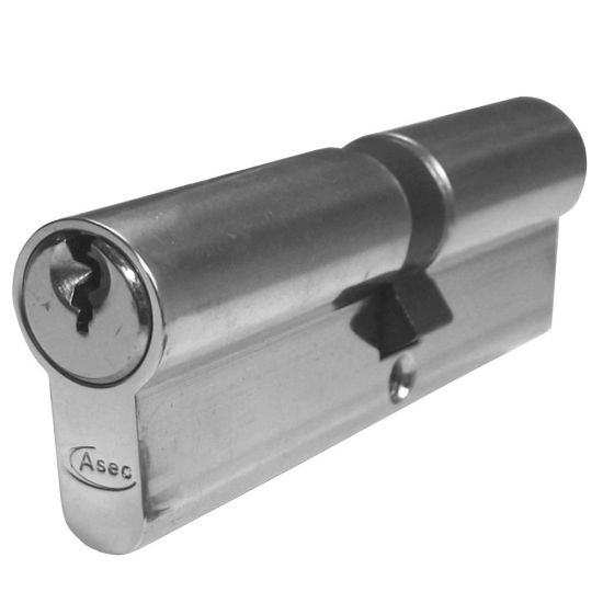 ASEC 6-Pin Euro Double Cylinder 90mm 40/50 (35/10/45) KD NP Visi - Click Image to Close