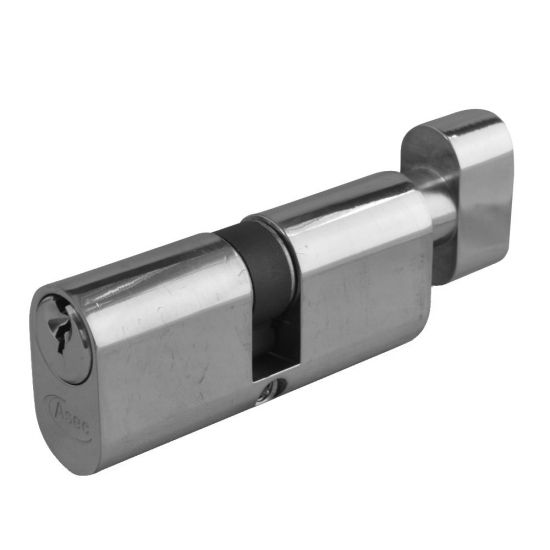 ASEC 6-Pin Oval Key & Turn Cylinder 70mm 35/T35 (30/10/T30) KD NP Visi - Click Image to Close