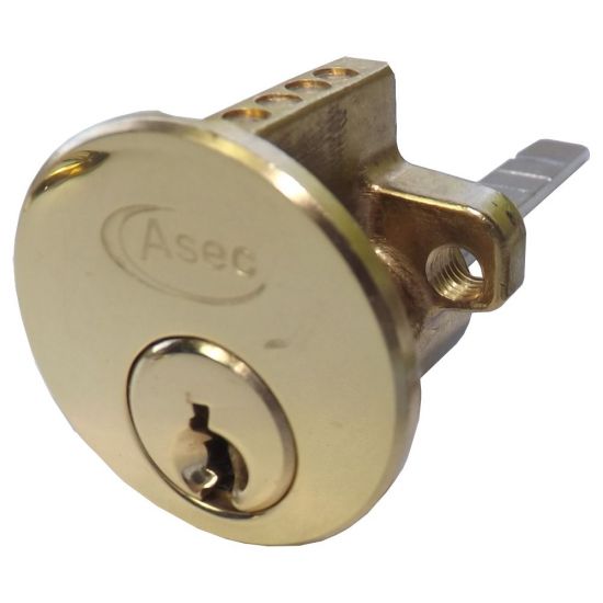 ASEC 6-Pin Rim Cylinder PB KD (Visi) - Click Image to Close