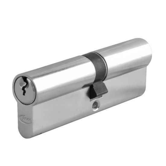 ASEC 5-Pin Euro Double Cylinder 90mm 45/45 (40/10/40) KD NP Visi - Click Image to Close