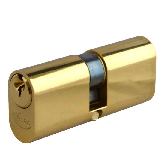 ASEC 5-Pin Oval Double Cylinder 60mm 30/30 (25/10/25) KD PB Visi - Click Image to Close