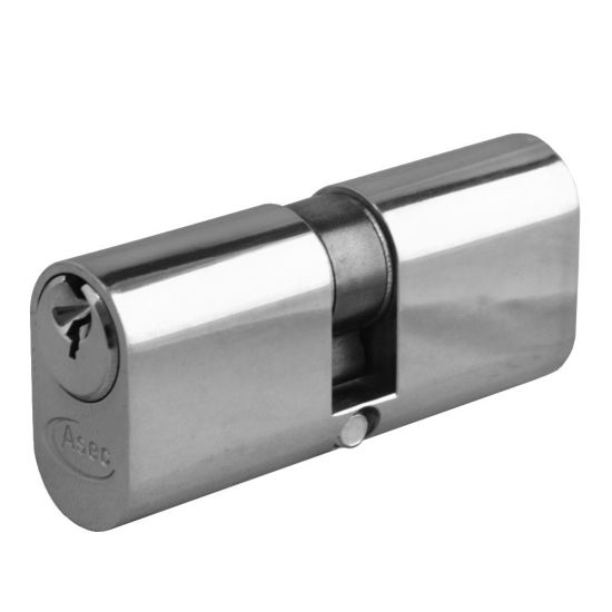 ASEC 5-Pin Oval Double Cylinder 80mm 40/40 (35/10/35) KD NP Visi - Click Image to Close