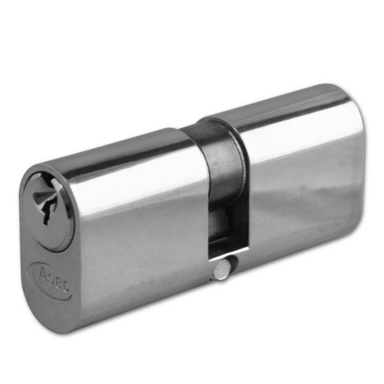 ASEC 5-Pin Oval Double Cylinder 80mm 40/40 (35/10/35) KD NP Visi - Click Image to Close