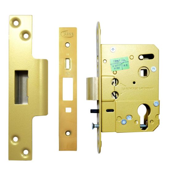 ASEC Euro / Oval Nightlatch Case 76mm PB Boxed - Click Image to Close