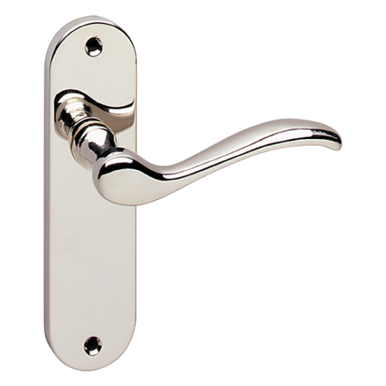 ASEC URBAN Washington Lever on Plate Latch Door Furniture Polished Nickel (Visi) - Click Image to Close