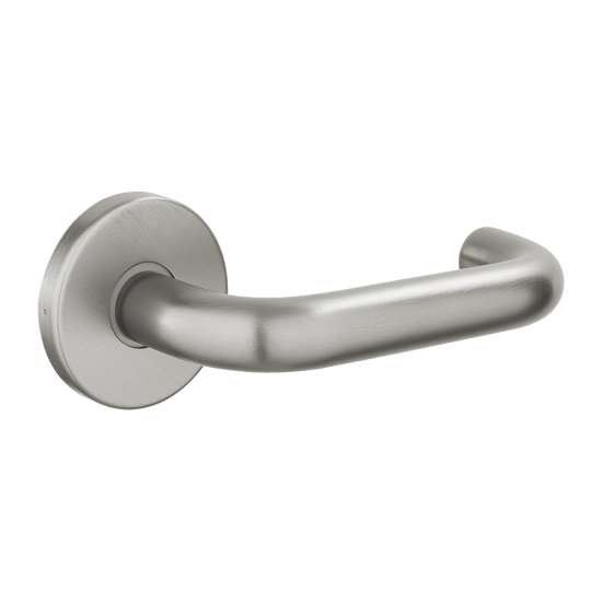 ASEC URBAN Portland P5 Return Bar Lever on Round Rose Door Furniture Stainless Steel (Visi) - Click Image to Close