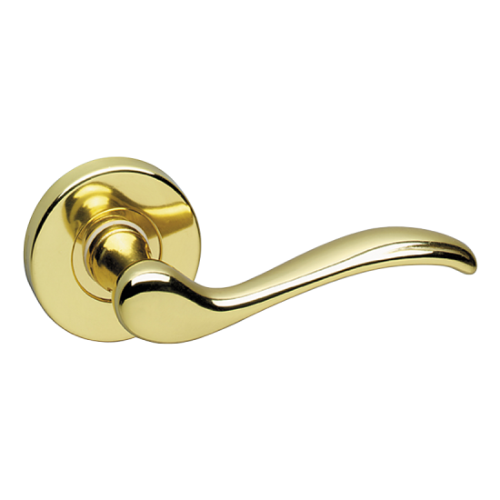 ASEC URBAN Washington Lever on Round Rose Door Furniture Polished Brass (Visi) - Click Image to Close