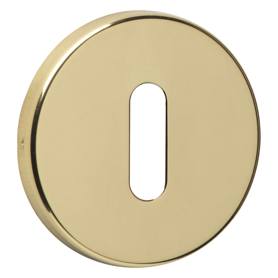 ASEC URBAN Concealed Fixing Standard Key Escutcheon Polished Brass (Visi) - Click Image to Close