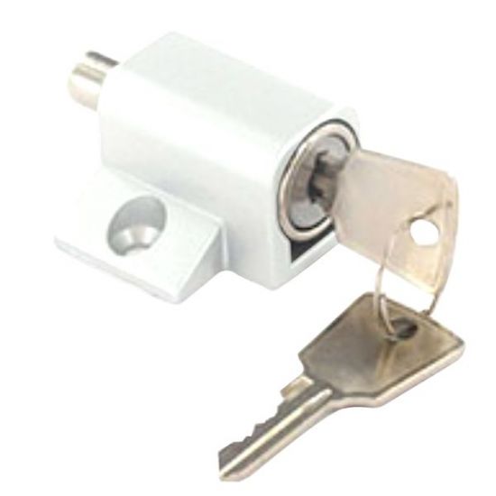 ASEC Patio Door & Window Lock Cylinder White - Click Image to Close