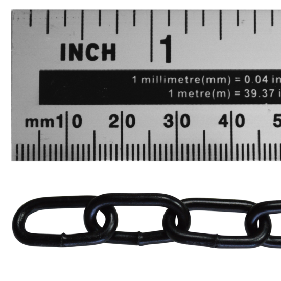 ASEC Steel Welded Chain Black 2.5m Length 2.5mm x 14mm - 2.5m - Click Image to Close
