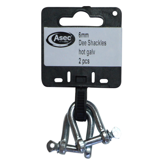 ASEC Steel Dee Shackles 6mm - Click Image to Close