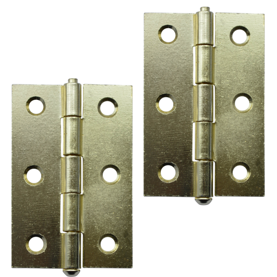 ASEC 75mm Loose Pin Butt Hinges Electro Brass - Click Image to Close