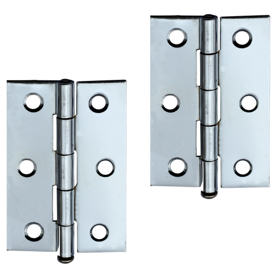 ASEC 75mm Loose Pin Butt Hinges Polished Chrome - Click Image to Close