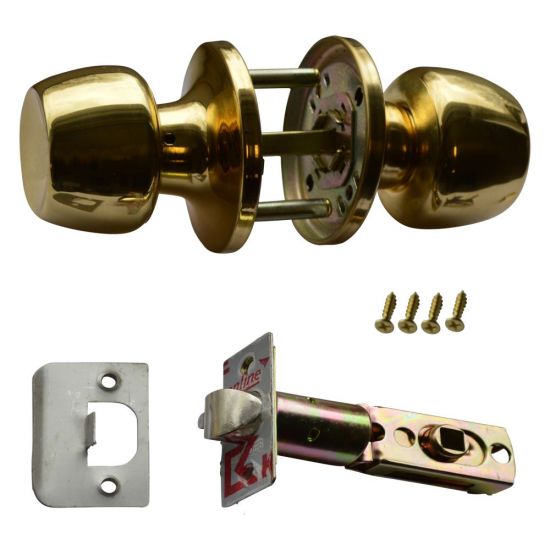 ASEC Passage Knobset Polished Brass - Click Image to Close