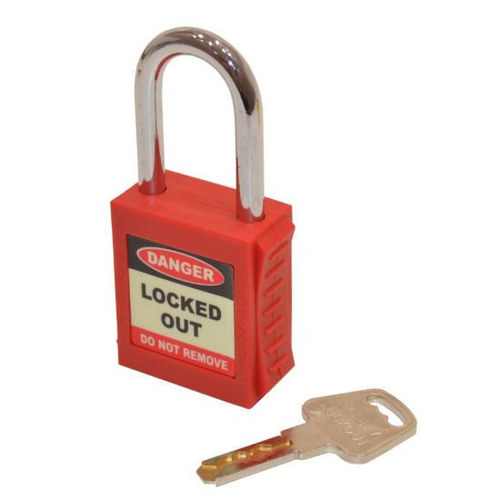 ASEC Safety Lockout Tagout Padlock Red - Click Image to Close