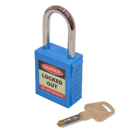 ASEC Safety Lockout Tagout Padlock Blue - Click Image to Close