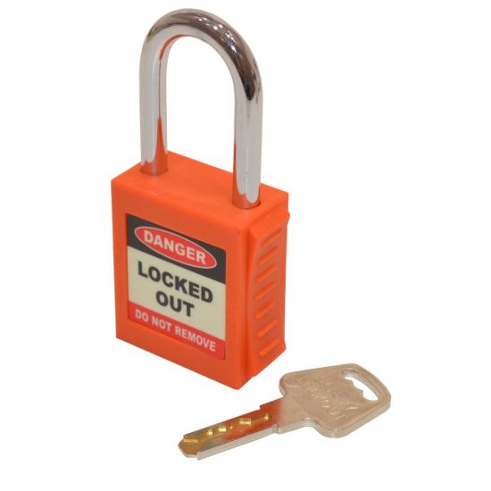 ASEC Safety Lockout Tagout Padlock Orange - Click Image to Close