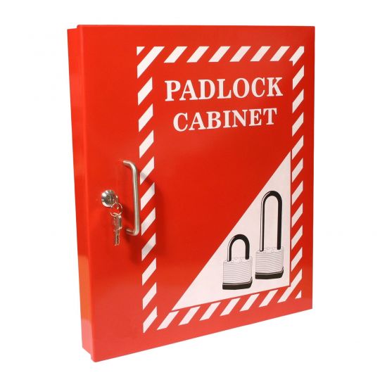 ASEC Lockout Tagout Padlock Cabinet Red - Click Image to Close