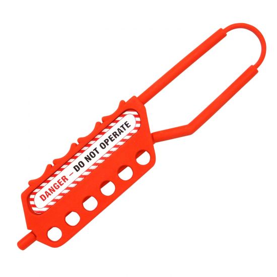 ASEC Nonconductive Lockout Tagout Hasp 6 Holes 6mm Thread 6 Holes - Click Image to Close