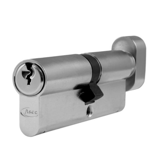 ASEC 6-Pin Euro Key & Turn Cylinder - 1 Bitted 90mm - 45/T45 NP 1 Bit - Click Image to Close