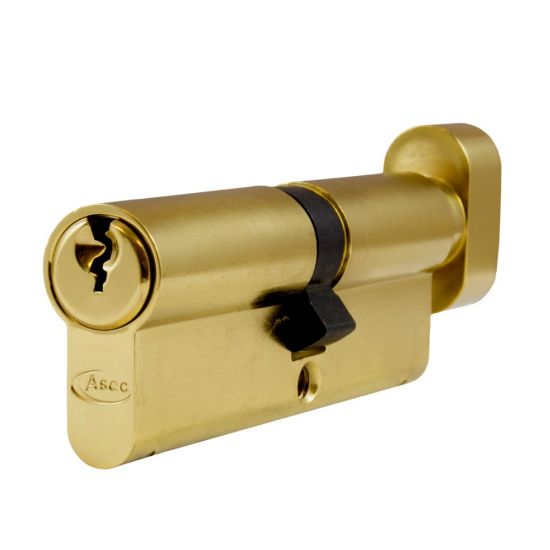 ASEC 6-Pin Euro Key & Turn Cylinder - 1 Bitted 90mm - 45/T45 PB 1 Bit - Click Image to Close