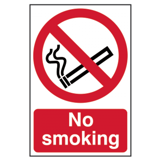 ASEC `No Smoking` Sign 200mm x 300mm 200mm x 300mm - Click Image to Close