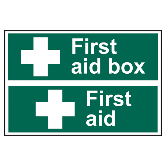 ASEC First Aid Box Sign 300mm x 200mm 300mm x 200mm - Click Image to Close