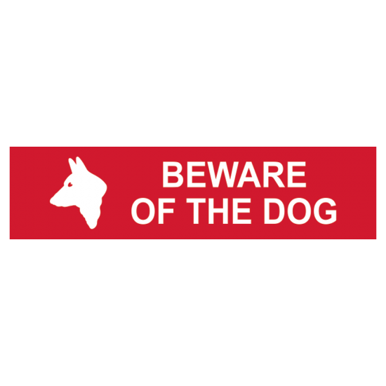 ASEC `Beware of The Dog` Sign 200mm x 50mm 200mm x 50mm - Click Image to Close