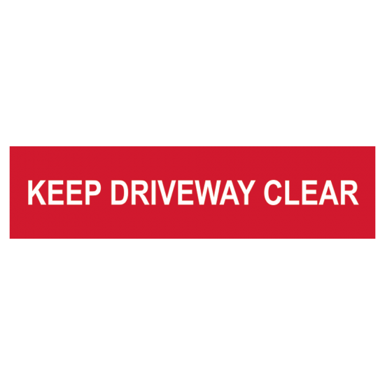 ASEC `Keep Driveway Clear` Sign 200mm x 50mm 200mm x 50mm - Click Image to Close