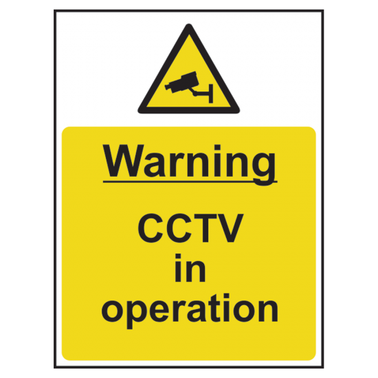 ASEC `Warning: CCTV In Operation` Sign 300mm x 400mm 300mm x 400mm - Click Image to Close