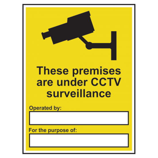 ASEC `Premises Under CCTV Surveillance` Sign 300mm x 400mm 300mm x 400mm - Click Image to Close