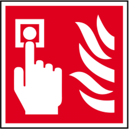 ASEC Fire Alarm Call Point Sign 100mm x 100mm 100mm x 100mm - Click Image to Close