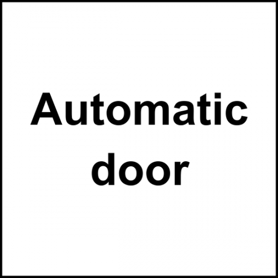 ASEC Automatic Door Sign 150mm x 150mm 150mm x 150mm - Click Image to Close