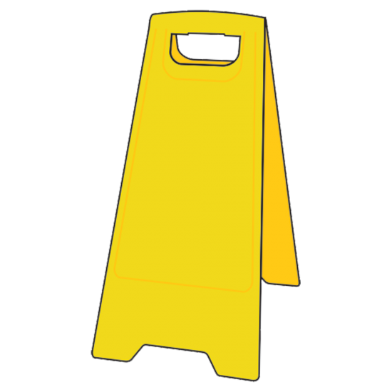 ASEC Heavy Duty Yellow `A` Board 60cm 60cm - Click Image to Close
