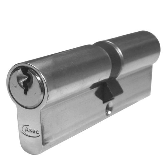 ASEC 5-Pin Euro Double Cylinder 90mm 45/45 (40/10/40) KD NP - Click Image to Close