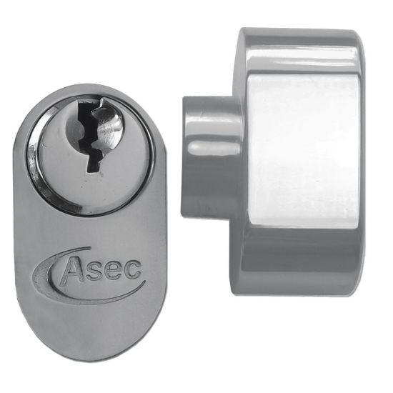 ASEC 5-Pin Oval Key & Turn Cylinder 60mm 30/T30 (25/10/T25) KD NP - Click Image to Close