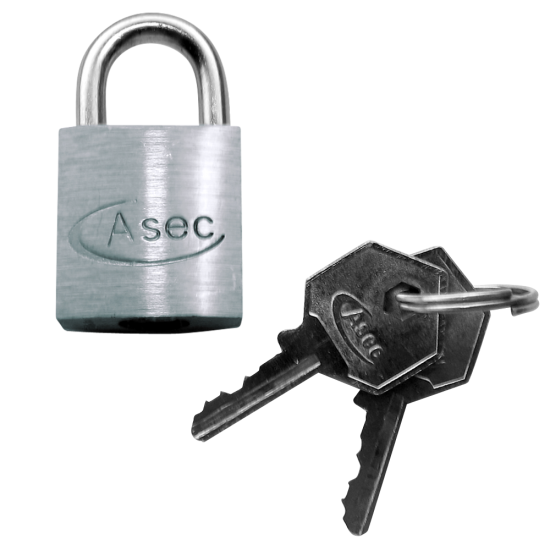ASEC KD Open Shackle Chrome Finish Padlock 50mm KD Visi - Click Image to Close
