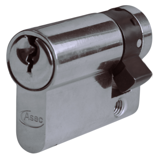 Asec Euro Half Cylinder With Adjustable Cam - 5 Pin 40mm (30/10) NP - Click Image to Close