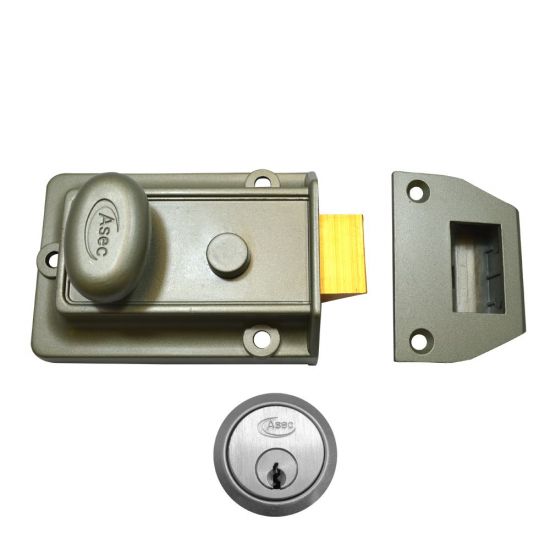 ASEC Traditional Non-Deadlocking Nightlatch 60mm GRN with SC Cylinder Boxed - Click Image to Close