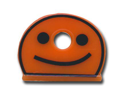 ASEC Smiley Face Half Moon Key Caps Box of 200 - Assorted Colours - Click Image to Close
