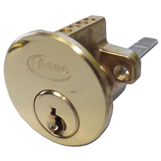 ASEC 6-Pin Rim Cylinder PB KD (Boxed) - Click Image to Close