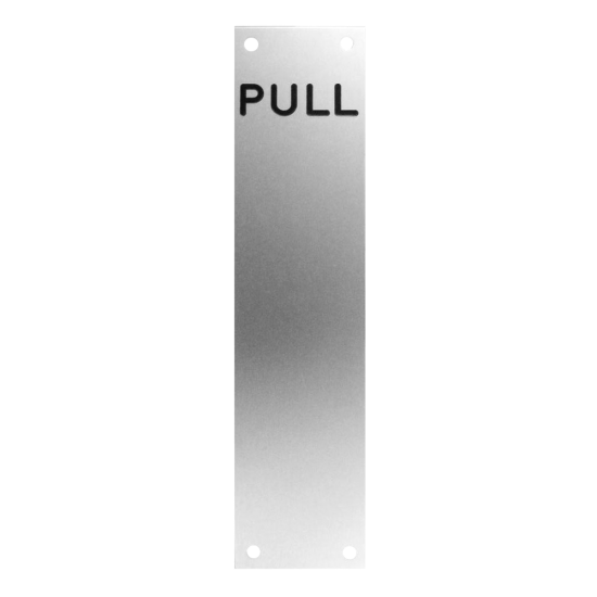 ASEC 75mm Wide Aluminium `Pull` Finger Plate 300mm SAA - Click Image to Close