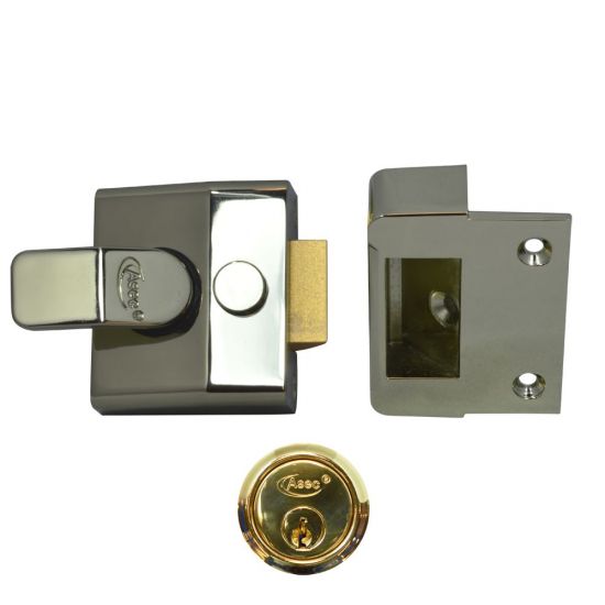 ASEC AS15 & AS19 Deadlocking Nightlatch 40mm BLUX - PB Boxed - Click Image to Close