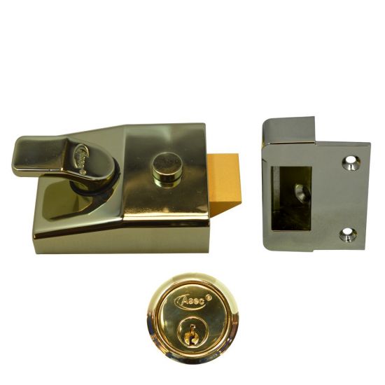 ASEC AS15 & AS19 Deadlocking Nightlatch 60mm BLUX - PB Boxed - Click Image to Close