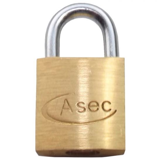 ASEC KD Open Shackle Brass Padlock 20mm KD Visi - Click Image to Close