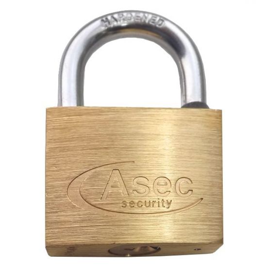 ASEC KA Open Shackle Brass Padlock 40mm KA `J` Boxed - Click Image to Close