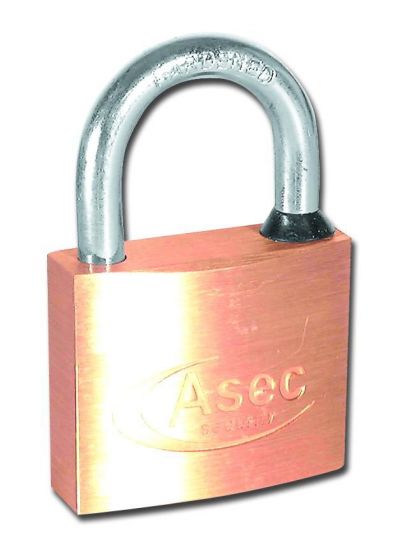 ASEC MK Open Shackle Brass Padlock 40mm MK `BB` Boxed - Click Image to Close