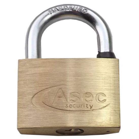 ASEC KA Open Shackle Brass Padlock 50mm KA `G` Boxed - Click Image to Close