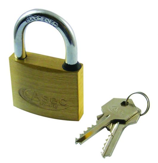 ASEC MK Open Shackle Brass Padlock 50mm MK `CC` Boxed - Click Image to Close