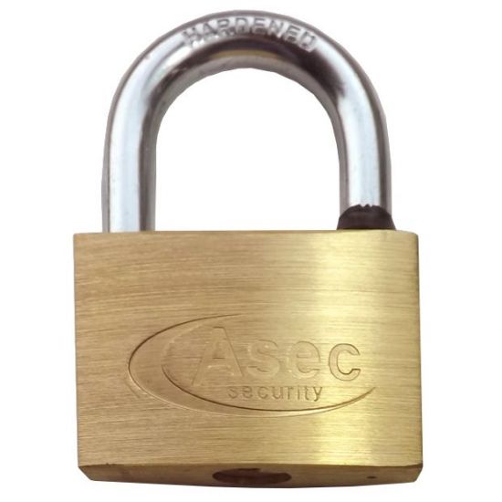 ASEC KA Open Shackle Brass Padlock 60mm KA `H` Boxed - Click Image to Close